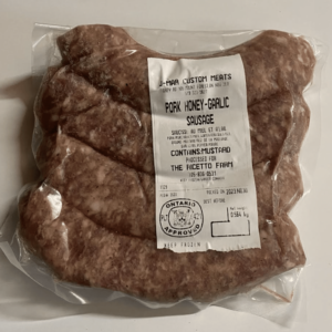 Pasture Raised Pork Honey Garlic Sausages, 4 Pack